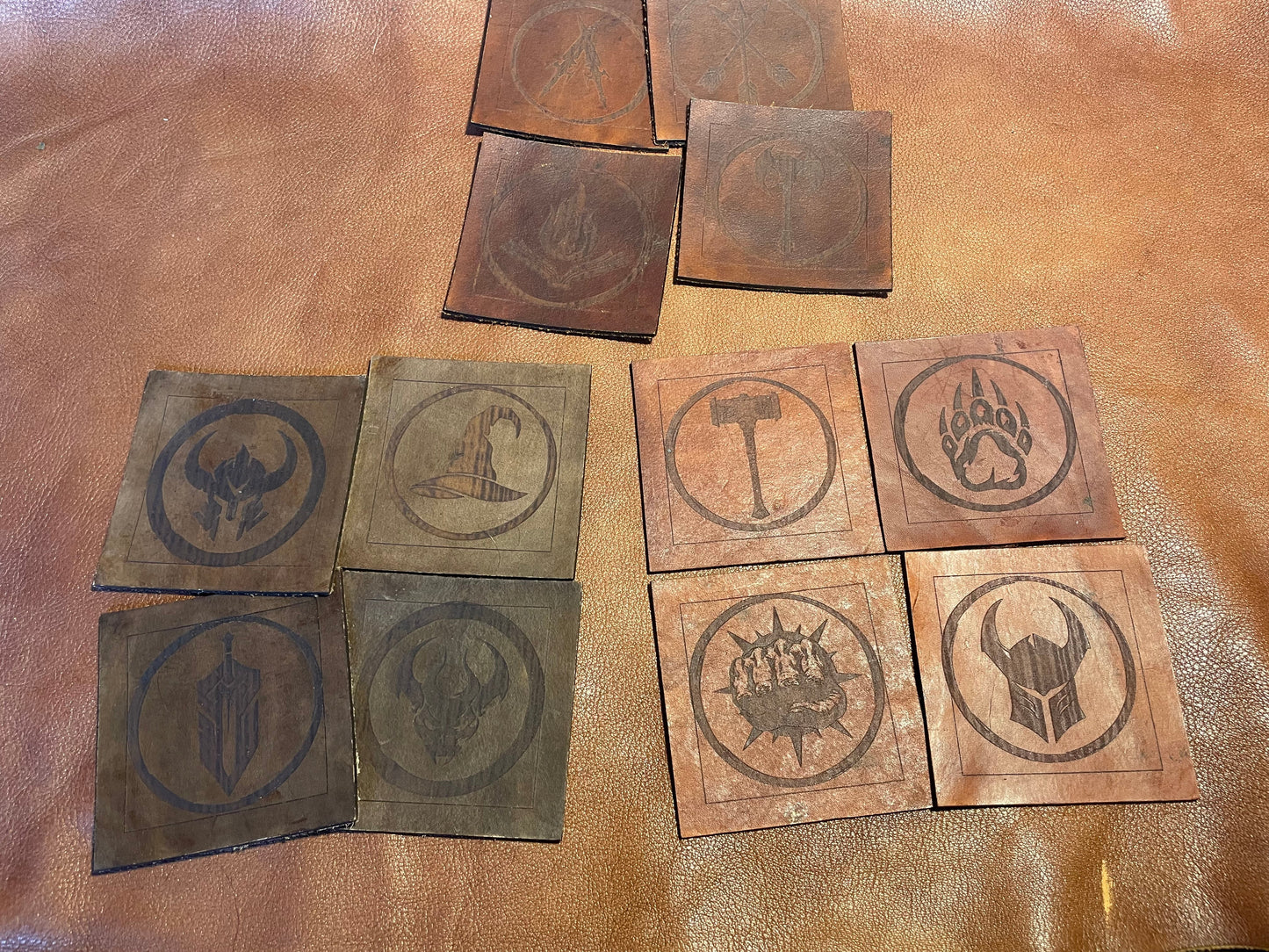 4 piece Leather Coaster set